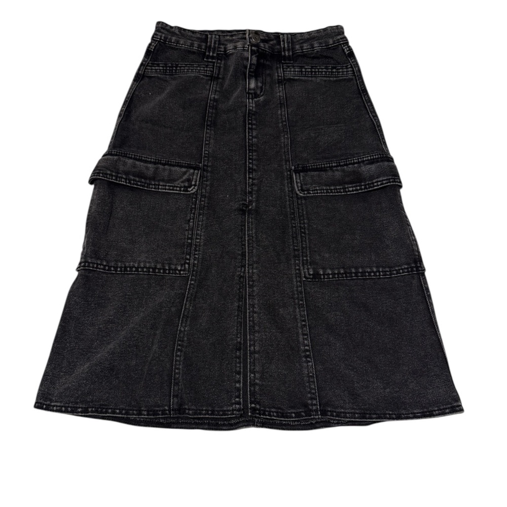 Sincerely Jules Charcoal A-Line Skirt